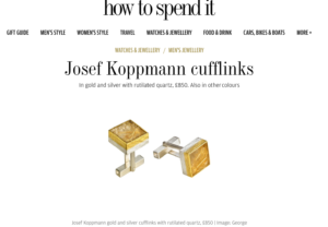 Cufflinks in How To Spend It