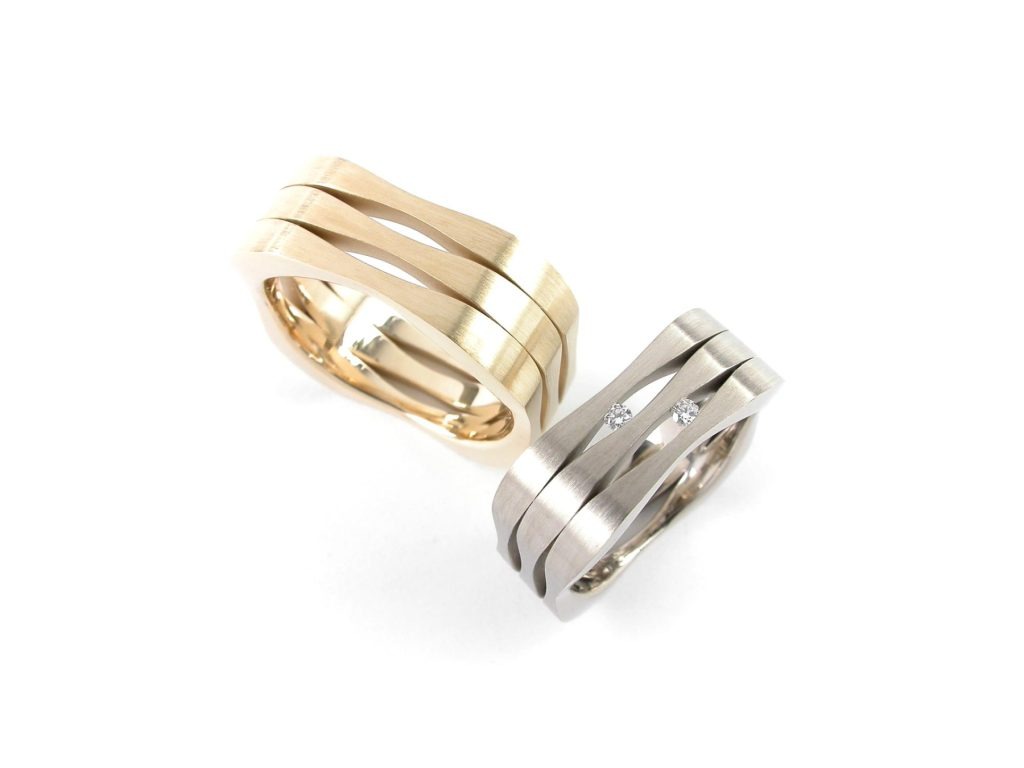 Cube 18ct Gold Ring