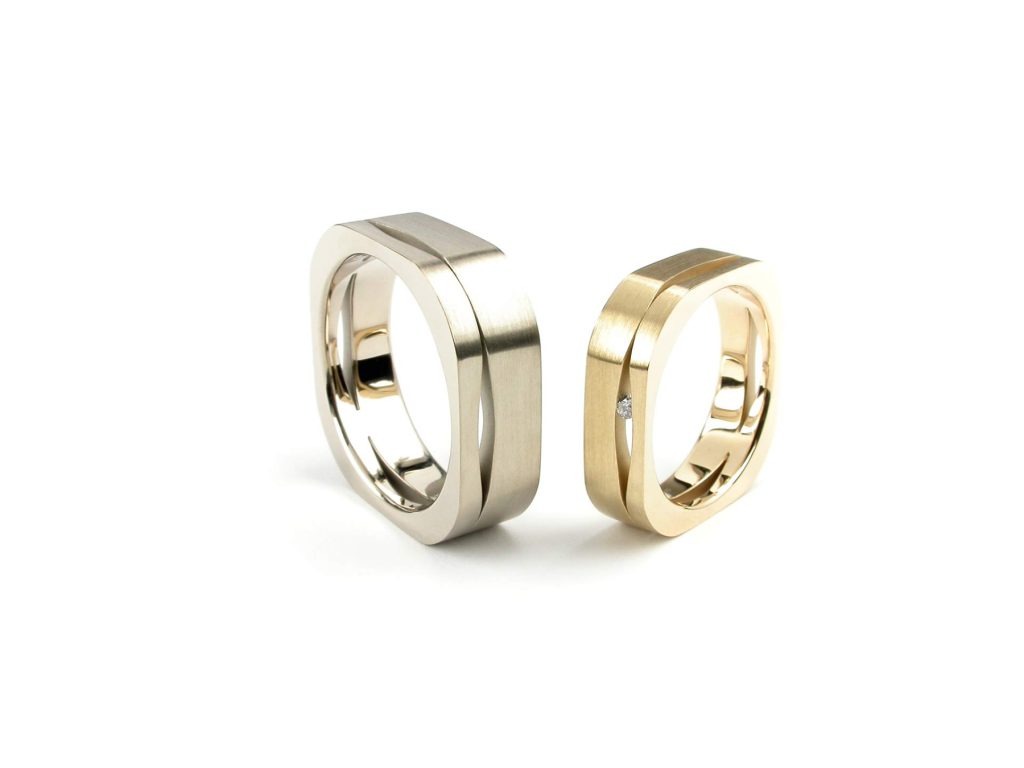 Cube AB 18ct Gold Ring
